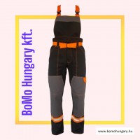BoMo kantáros nadrág fekete/szürke/narancssárga színben