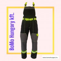 BoMo kantáros nadrág Fekete-Safety-green