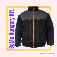 BoMo téli kabát fekete/szürke/narancssárga