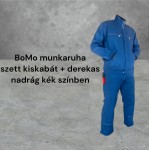 BoMo munkaruha szett, derekas nadrág+kiskabát kék színben